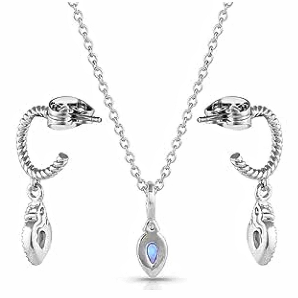 Montana Silversmiths Dainty Charm Opal Jewelry Set NEW! Retail $80 - Picture 3 of 7